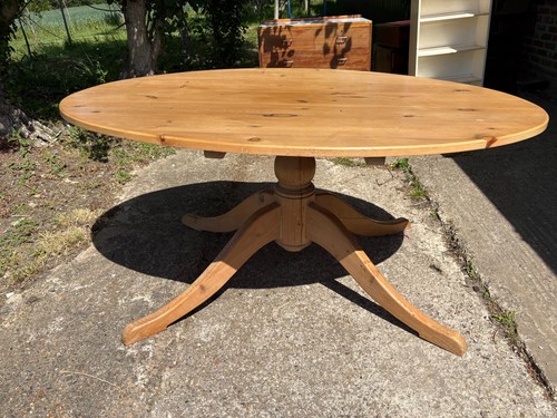 Oval pedestal dining table - pedestal,