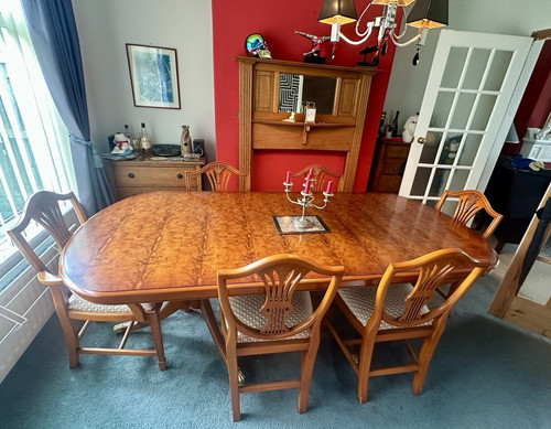 Oval extending wooden - extending,