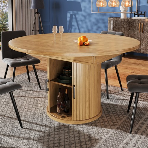 Extendable round oval - round, dining