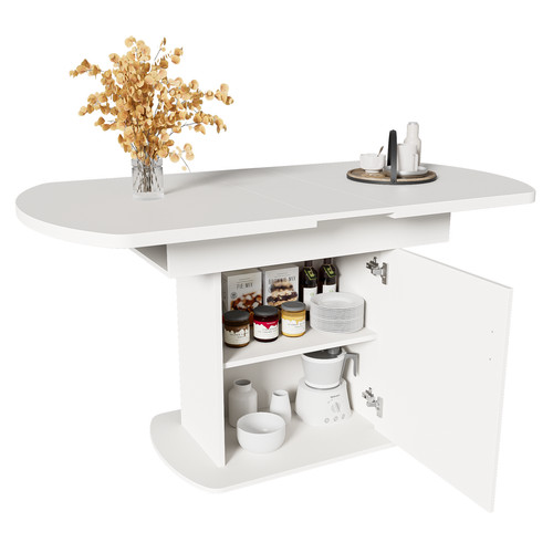 Extendable oval dining - dining, table